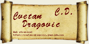 Cvetan Dragović vizit kartica